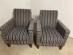 2  Fauteuil’s stof gestreept, Huis en Inrichting, Ophalen of Verzenden, Zo goed als nieuw, Stof, Twee
