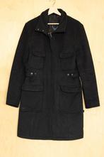 Eddys jackets mooie zwarte wollen lange winterjas L 42, Kleding | Dames, Jassen | Winter, Zwart, Maat 42/44 (L), Ophalen of Verzenden