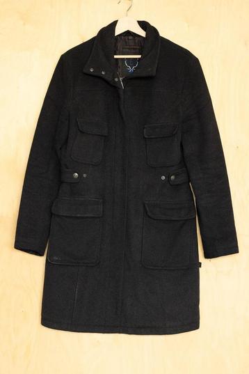 Eddys jackets mooie zwarte wollen lange winterjas L 42  beschikbaar voor biedingen