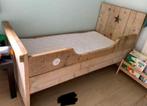 Stijgerhout peuterbed met/zonder matras, Ophalen, 70 tot 85 cm, 140 tot 160 cm, Zo goed als nieuw