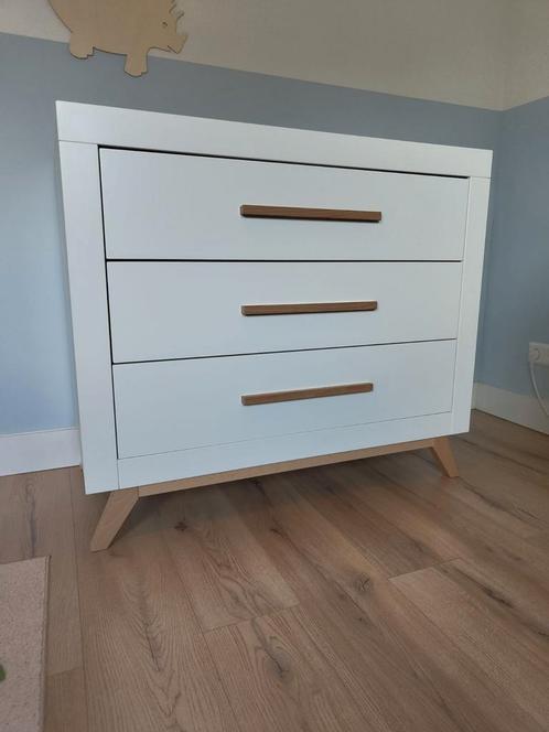 Bopita Fenna Commode - Wit met Hout, Kinderen en Baby's, Kinderkamer | Commodes en Kasten, Zo goed als nieuw, Commode, 90 tot 105 cm