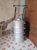 Oude aluminium rantang etensdrager, Ophalen of Verzenden