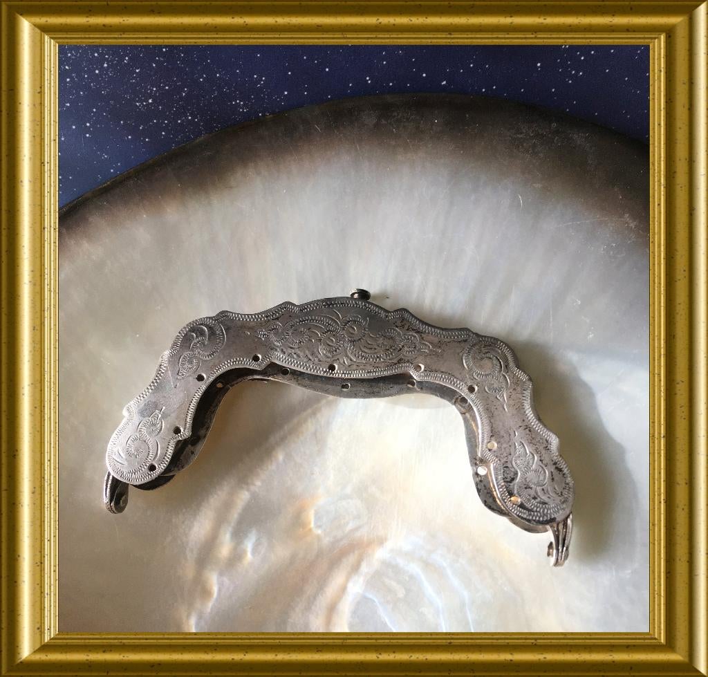 Antieke zilveren beursbeugel uit 1910, Antiek en Kunst, Ophalen of Verzenden, Zilver