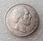 2½ Gulden 1874, Koning Willem III, Verzenden, Zilver, Losse munt