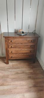 Robuuste houten lade kast, Huis en Inrichting, Ophalen, Gebruikt, 25 tot 50 cm, Minder dan 100 cm