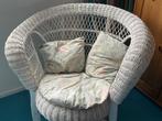 Rotan stoeltje, Huis en Inrichting, Stoelen, Ophalen, Wit, Riet of Rotan, Zo goed als nieuw