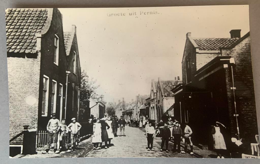 Het dorpje Pernis, kaart Shell presentatie, Ophalen of Verzenden, Ongelopen, Zuid-Holland