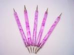 5 Dotting Pennen Paars Marbel / Tool Tools Pen Nail Nagel, Verzenden, Paars, Nieuw, Handen en Nagels