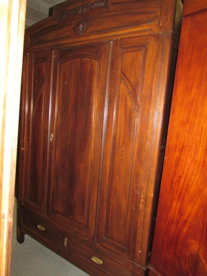 antieke eiken linnenkast kleerkast met houten deuren 275,00, Huis en Inrichting, Kasten | Kledingkasten, Zo goed als nieuw, 200 cm of meer