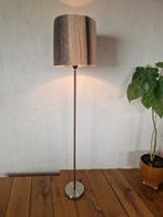 Mid century teak aluminium vloerlamp vintage design, 100 tot 150 cm, Gebruikt, Ophalen of Verzenden
