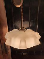 Vintage Matglazen Hanglamp, 1950/60, Ophalen of Verzenden, Gebruikt, Minder dan 50 cm