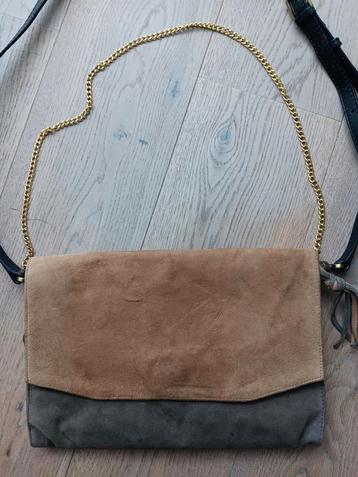 Fab. Fabienne Chapot suède clutch handbag  beschikbaar voor biedingen