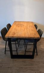 Bartafel met 4 krukken, Ophalen, Gebruikt, 100 tot 150 cm, 50 tot 100 cm