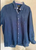 Linnen overhemd xl nieuwstaat, Kleding | Heren, Overhemden, Ophalen of Verzenden, Zo goed als nieuw, Blauw, Halswijdte 43/44 (XL)