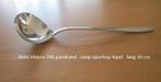 soeplepel, soep opscheplepel, gero zilduro 780 parelrand, Gebruikt, Ophalen of Verzenden, Rvs of Chroom, Vaatwasserbestendig
