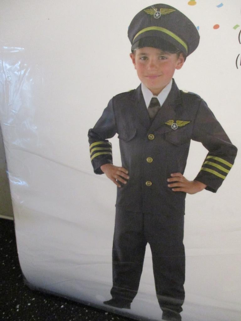 PILOOT VERKLEEDPAK 8-10 jaar NIEUW, Kinderen en Baby's, Carnavalskleding en Verkleedspullen, Verzenden, Nieuw, 134 t/m 140, Jongen of Meisje