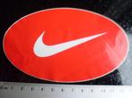 sticker nike logo ovaal oranje vintage, Verzamelen, Stickers, Merk, Zo goed als nieuw, Verzenden