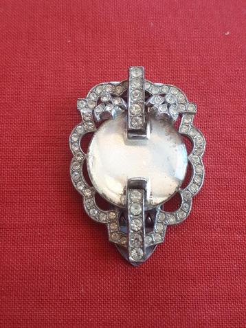 Art Deco Dressclip met Bol Glas. GRATIS Verzending. beschikbaar voor biedingen