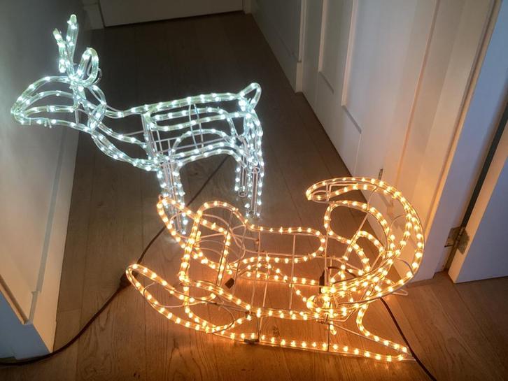 Groot hert / rendier arrenslee verlicht led licht kerst, Diversen, Kerst, Zo goed als nieuw, Ophalen