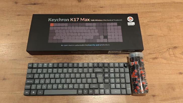Keychron K17 Max QMK Wireless Custom Mechanical Keyboard, Computers en Software, Toetsenborden, Zo goed als nieuw, Qwerty, Draadloos