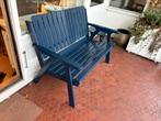 Blauwe Tuinbank met Tafel, Tuin en Terras, Tuinbanken, Ophalen, Zo goed als nieuw, Hout