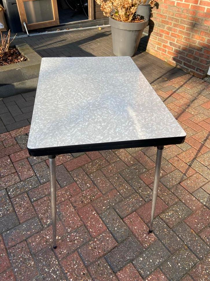 Retro jaren 70 Formica uittrektafel, Antiek en Kunst, Antiek | Meubels | Tafels, Ophalen