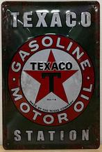 Texaco gasoline station relief reclamebord van metaal deco