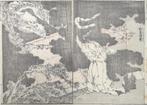 998. Houtsnede Katsushika Hokusai-draak-19e eeuw-Japan, Ophalen of Verzenden