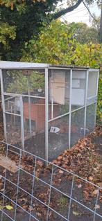 Mooie gesloten voliere met nachthok, Ophalen, Aluminium, Volière