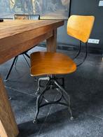 Industriële houten bureaustoel, Ophalen, Zo goed als nieuw, Zwart, Bureaustoel