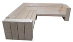 Hoekbank steigerhout bouwpakket, 5 zitplaatsen, Steigerhout, Nieuw, Ophalen of Verzenden