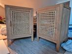 2 nachtkastjes webbing/rotan kwantum sibu, Huis en Inrichting, Ophalen, Minder dan 45 cm, 55 tot 70 cm, Zo goed als nieuw