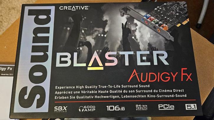 Soundblaster Audigy FX - Compleet in doos, Computers en Software, Geluidskaarten, Zo goed als nieuw, Ophalen of Verzenden
