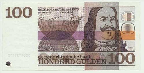 Nederland 100 Gulden 1970 Michiel de Ruyter UNC-, Postzegels en Munten, Bankbiljetten | Nederland, Los biljet, 100 gulden, Ophalen of Verzenden