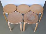 5st vintage Ikea Frosta kruk naar Alvar Aalto Artec stool, Huis en Inrichting, Ophalen of Verzenden, Gebruikt, Hout