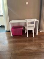 Ikea Småstad bank wit + stoeltje +opbergbak op wielen Vassla, Ophalen of Verzenden, Zo goed als nieuw, Tafel(s) en Stoel(en)