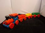 Houten Trein met 3 Wagons - Vintage Speelgoed, Ophalen of Verzenden