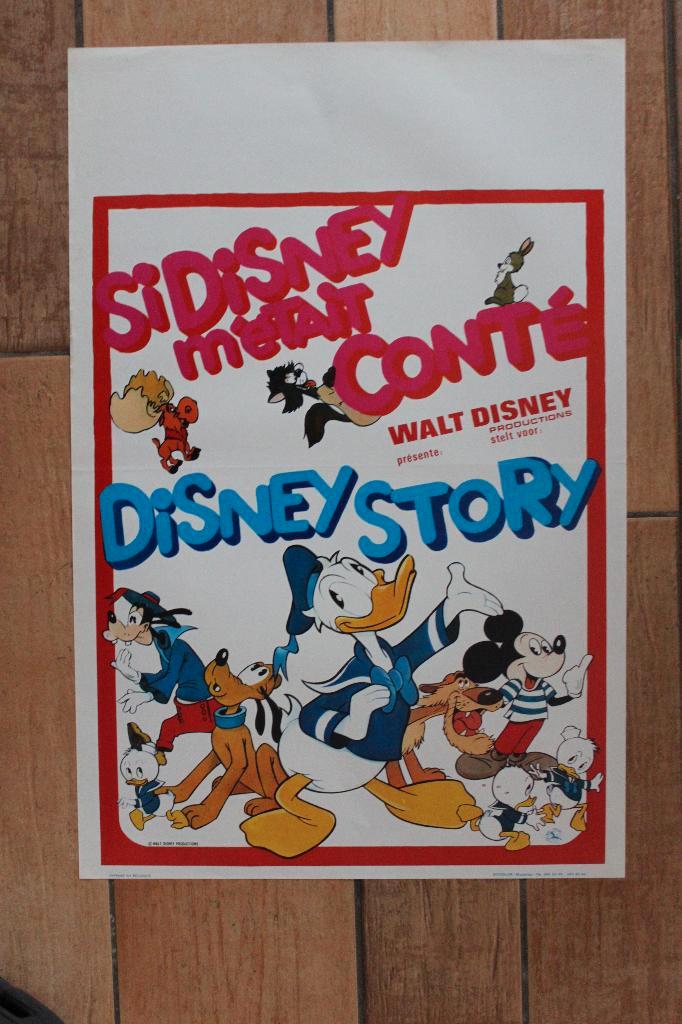 filmaffiche The Walt Disney Story filmposter, Verzamelen, Posters, Zo goed als nieuw, Film en Tv, A1 t/m A3, Rechthoekig Staand