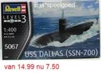Modelbouw  Revell USS DALLAS (SSN-7OO ) 1:400 5067 duikboot, Hobby en Vrije tijd, Modelbouw | Boten en Schepen, Nieuw, Revell