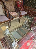 Luchtige Glazen Salontafel met Gouden Accent – Nu €150!, Ophalen, 100 tot 150 cm, Nieuw, 50 tot 100 cm