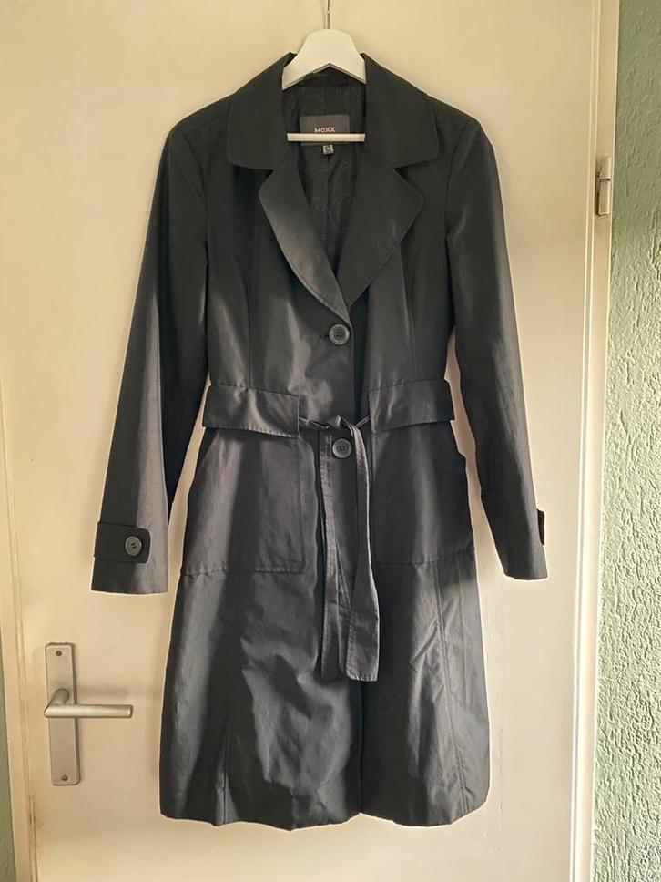 MEXX dames regenjas zwart, maat 36, Kleding | Dames, Jassen | Winter, Zo goed als nieuw, Maat 36 (S), Zwart, Ophalen of Verzenden