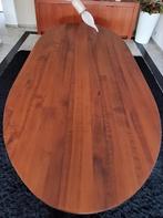 Massief kersenhouten eettafel, Ophalen, Gebruikt, 50 tot 100 cm, Vijf personen of meer