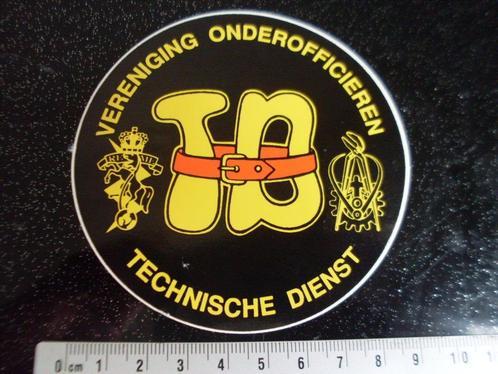 sticker vereniging onderofficieren technische dienst logo TD, Verzamelen, Stickers, Zo goed als nieuw, Bedrijf of Vereniging, Verzenden