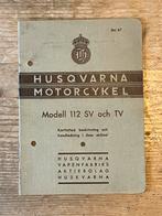 1936 Husqvarna 112SV en 112TV manual, handboek, Ophalen of Verzenden, Zo goed als nieuw