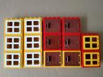 Set 14 ramen rood geel wit bruin luik raam, Kinderen en Baby's, Ophalen of Verzenden, Gebruikt, Duplo
