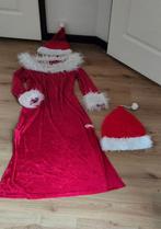 Kerstvrouw jurk lang + twee kerstmutsen maat 40, Ophalen of Verzenden, Zo goed als nieuw