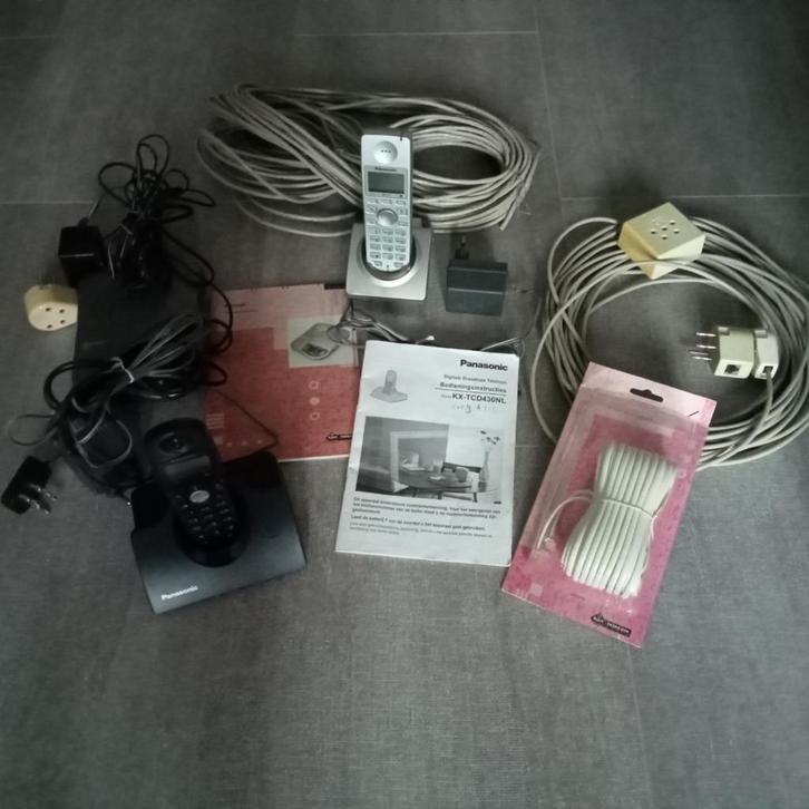 Draadloze telefoon set compleet met voicemail, Telecommunicatie, Vaste telefoons | Handsets en Draadloos, Zo goed als nieuw, 2 handsets