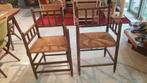 Twee klassieke leunstoelen met biezen zitting, Antiek en Kunst, Antiek | Meubels | Stoelen en Banken, Ophalen