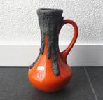 Roth 106-20 vintage vaas oranje fat lava West-Germany, Gebruikt, Aardewerk of Porselein, Oranje, Ophalen of Verzenden