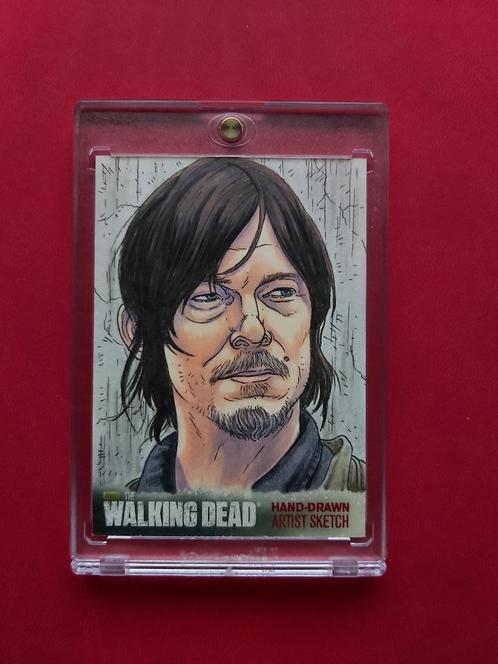 Walking Dead Daryl Dixon Hand drawn artist sketch card, Verzamelen, Film en Tv, Zo goed als nieuw, Tv, Verzenden